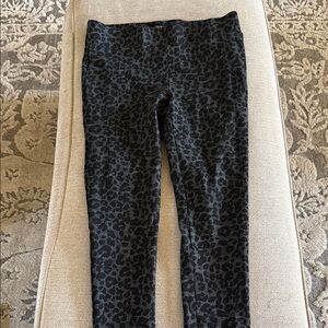 LOFT Black Leopard Print Skinny Pants
